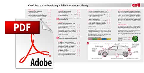 Checkliste zur Vorbereitung auf die Hauptuntersuchung (HU) zum Download als PDF